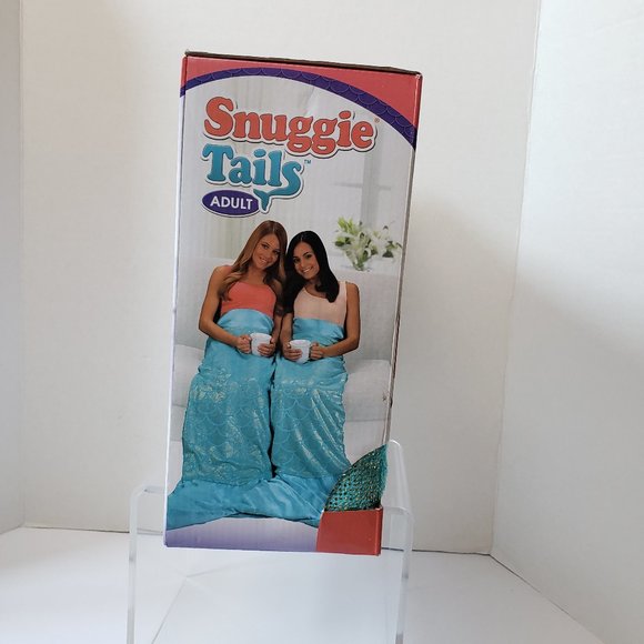 Snuggie Tails Adult Mermaid Tail Blanket Aqua Gltr - Picture 5 of 11